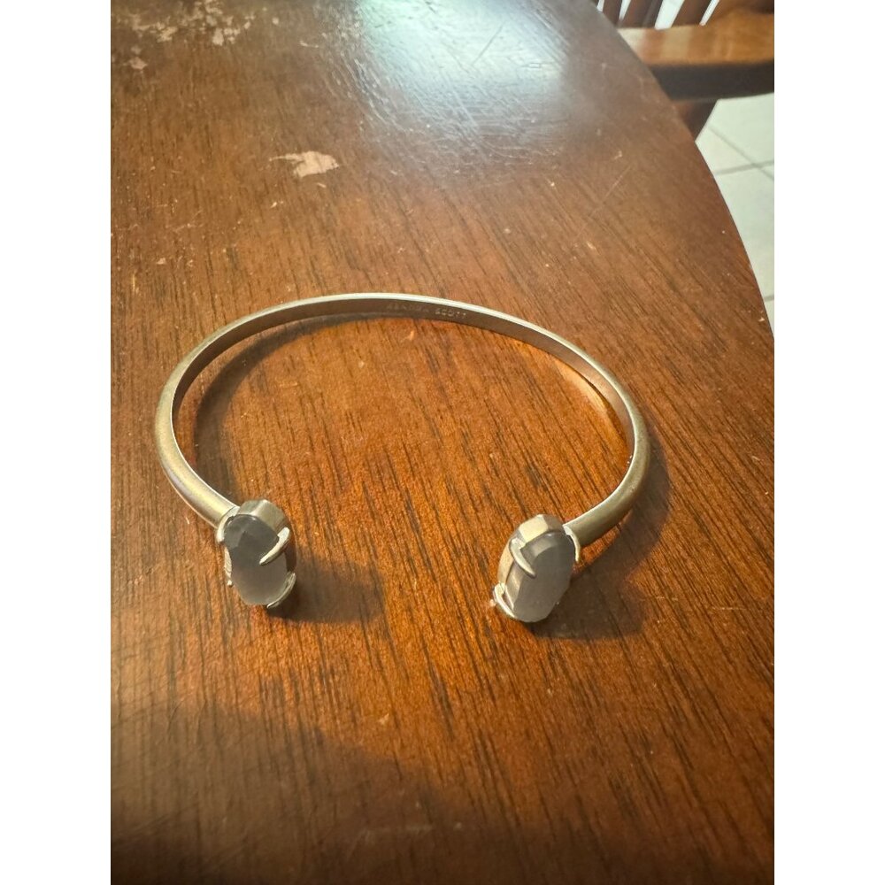 Kendra Scott Silver Cuff Bracelet With Blue Gemstones - Picture 11 of 11